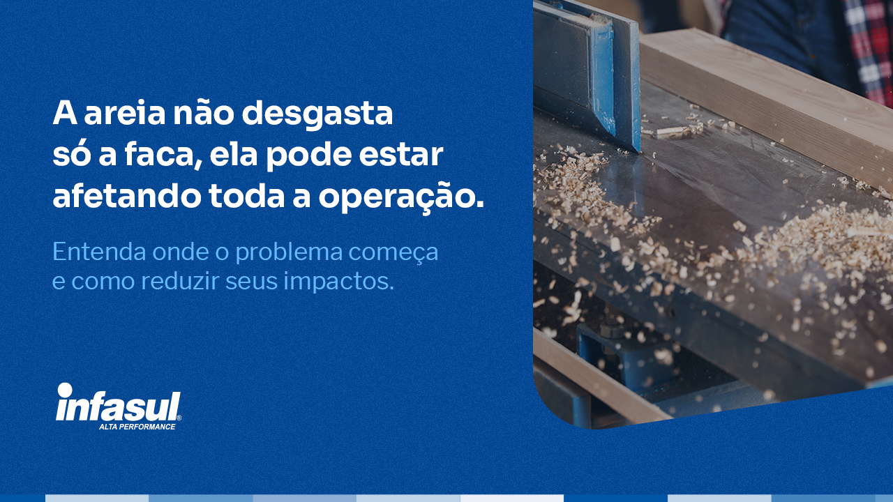 areia no processamento de madeira